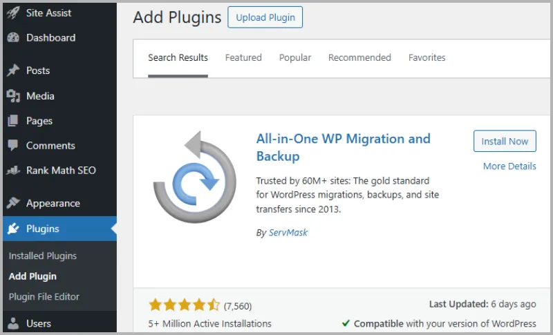All in One Migration WordPress Plugin