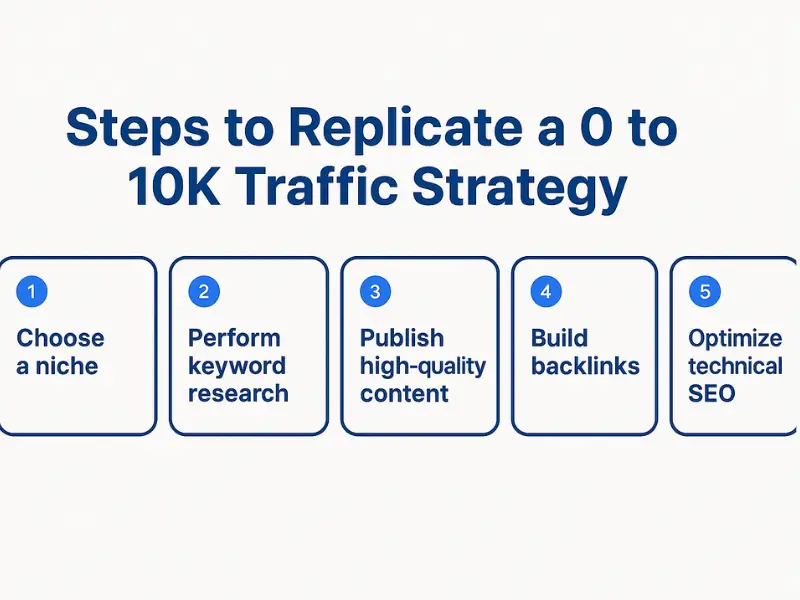 Steps to Replicate a 0 to 10K Traffic Strategy